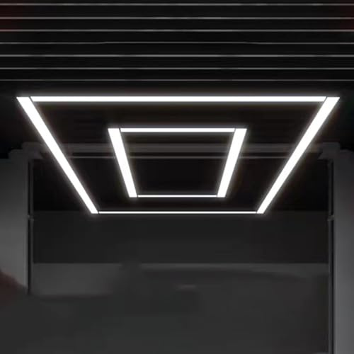 Luz LED hexagonal para garaje, diseño de panal de abeja de alto brillo para almacén, taller, gimnasio, sótano