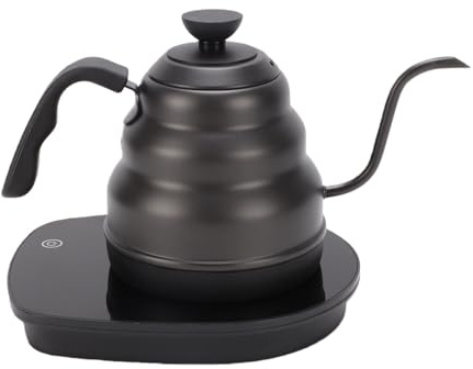 Aolidsive Elektrisk Svanhals Vattenkokare 600ml Rostfritt Stål Variabel Frekvens Vattenkokare med Timer Precision Pour Over Kaffekokare 40 100C för Hembryggning Av Kaffe (#1)