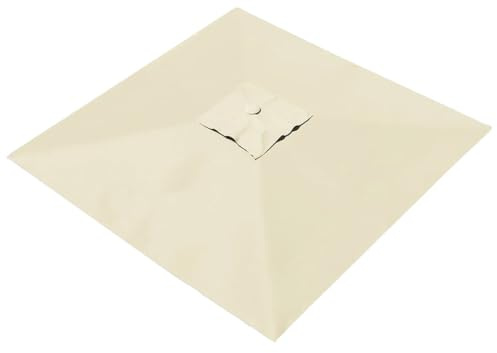 Telo di Ricambio per Ombrellone Rettangolare/Quadrato Copertura 4/6/8 Stecche Baldacchino di Ricambio impermeabile per Terrazzo Esterno(Beige,Square 2.7x2.7m)