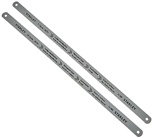 Stanley 0-15-842 - Pack de 2 hojas de sierra lion acero carbono 38,5 x 5 x 0,2 cm