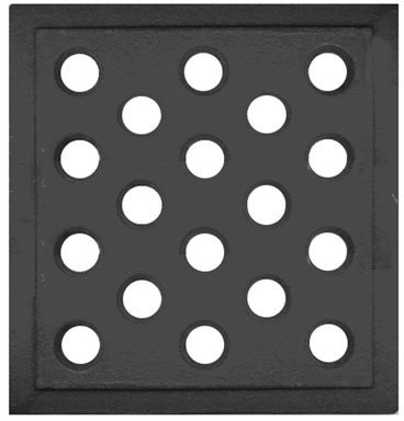 Easyricambi Rejilla de hierro fundido para caída de cenizas y aireación chimenea y estufa de pellets – Medidas 16 x 16 cm