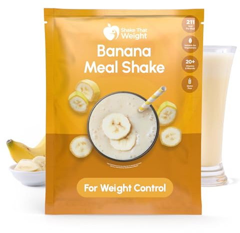 Shake That Weight 10x Diet Shake - Mahlzeitenersatzplan zur Gewichtsreduktion - Sehr kalorienarme Diät - VLCD - Proteinreich, Zuckerarm (Banane)