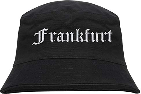 HB_Druck Frankfurt Fischerhut - Bucket Hat - Bestickt - Schwarz S/M