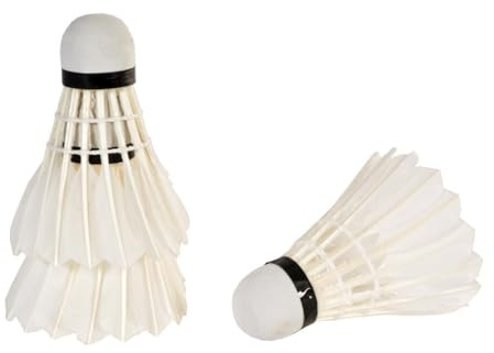 SportX - Badminton White Feather Federbälle in Tube - 3 Stück