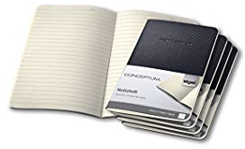 Sigel Conceptum Notizheft A6 liniert schwarz 64 Seiten 5er Pack | CO865/5, edler schwarzer Softcover-Einband, aus nachhaltigem Papier