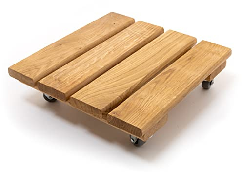 Holzfee Pflanzenroller Eiche massiv Rolli S-30 | Eiche 30 x 30 cm