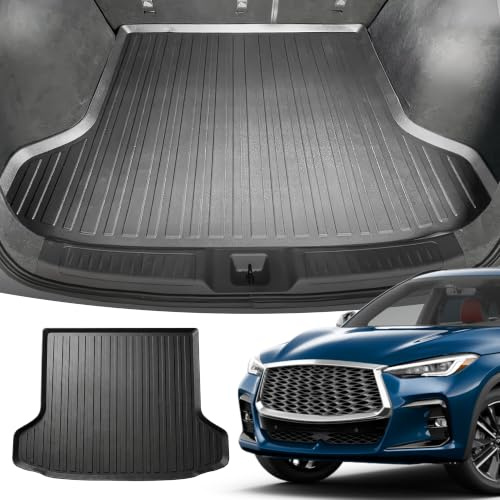 Forro de Carga Premium para Infiniti QX55 2022-2023 - Protección 100% - Alfombrilla de Maletero de automóvil de Ajuste Personalizado - Tapete de Carga Negro fácil de Lavar y para Todas Las Estaciones