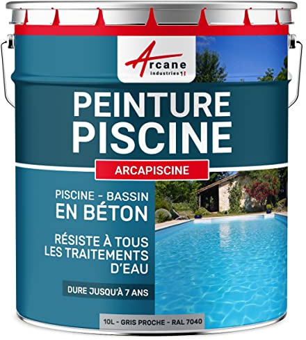 ARCANE INDUSTRIES Pintura para piscina de hormigón - ARCAPOOL - 24 - Gris tele 4 - RAL 7047