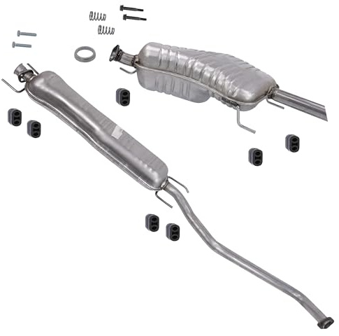 ATEC Germany Auspuff Schalldämpfer Set 1x Mittelschalldämpfer, 1x | Kompatibel mit: OPEL VECTRA B, VECTRA B Caravan, VECTRA B CC