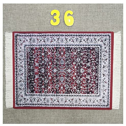 Egurs Mauspad Teppich Muster Perser Stil Orientteppich Mini Teppich Untersetzer mit Quaste Computer Zubehör Bunte Glasuntersetzer Glascoaster 36#