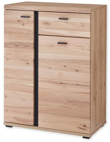 SONOS Schuhschrank Altesche massiv Old Artisan Oak 80 x 107 x 40 cm (B/H/T) | Schuhregal mit 2 Türen, 6 Einlegeböden und einer Schublade, Altesche massiv und Old Artisan Oak Optik mit Stauraum
