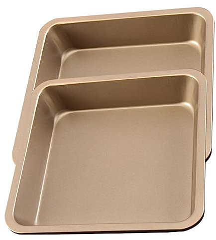 PRETYZOOM 2st Quadratische Auflaufform Käsekuchen Mini-kuchen Quadratische Kuchenform Kuchenformen Quadratische Backform Profi-backbleche Keks Kohlenstoffstahl Haupt