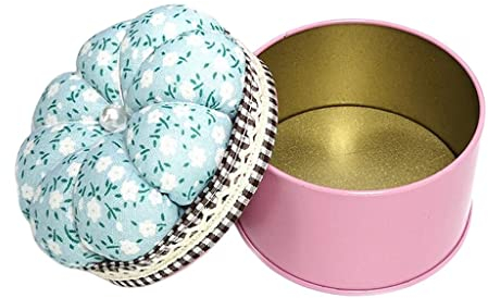 Nishiyuenyi Blumenmuster Stoff Nadelkissen Pin Kissen Kissen DIY Craft, Stil 5