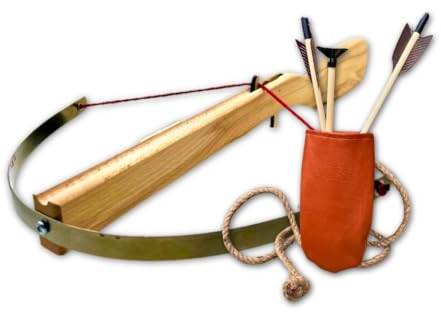 Jamso Design | Großes Armbrust-Set: Armbrust + Köcher + Bolzen/Pfeile | Ritter, Piraten, Schießsport für Kinder