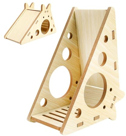 Maison en bois pour hamster – Cage en bois pour hamster – Décoration de cage à hamster pour gerbilles, écureuils, souris