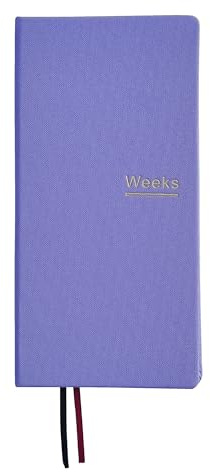 Undated Weekly Planner Notebook Pocket Organizer Appointment Book Journal Notebook A6 Week Plan Notepad (Light Purple)