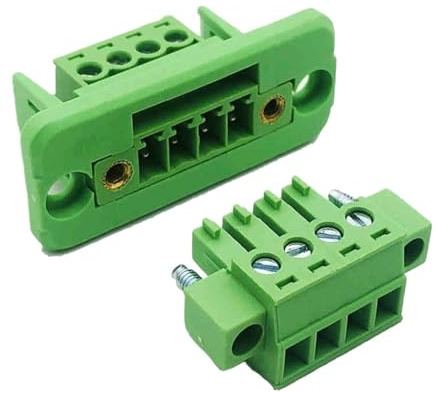 Generisch 1 Satz 15EDGWC Rastermaß 3,81 mm 2P/3P/4P/5P/6P/8P/9P steckbarer Anschlussklemmenblock-Anschluss JM15EDGKM Rastermaß 3,81 mm(4P)