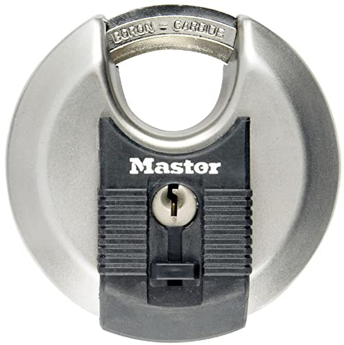 Master Lock Excell Discus Round Padlock 70mm M40EURD Silver
