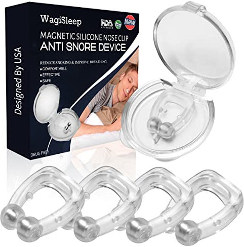 Anti Schnarch Nasenclip, 2025 Premium Schnarchstopper Magnetischer Anti Schnarch Nasenspreizer Schnarchen Stopper Nasenklammer gegen Schnarchen für komfortablen Schlaf und Bessere Atmung, 4 Stück