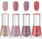 Nude Nail Polish Set - Quick Dry, Long Lasting Light Brown, Pink, Red, Purple Shades - Water Based For DIY Art - Women's Nail Varnish Kit