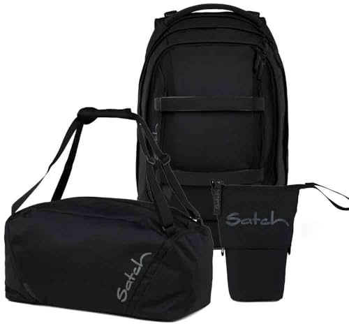 Satch Pack Pencil Slider Edition Schulrucksack Set 3tlg. inkl. Sporttasche (Blackjack)