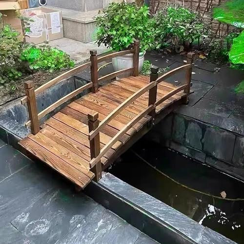 Passerelle classique en bois pour décoration extérieure, améliore les jardins japonais, les étangs à poissons, les lits de ruisseau et les fermes avec un design élégant