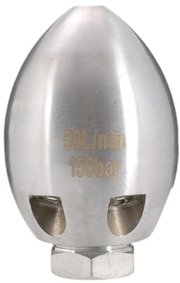 Sewer Jet Nozzle Cleaning Tips 1/2 3/8 NPT Drain Cleaning Supplies Cleaning Jet Rotation Adapter High Pressure Cleaning Tool, 50L