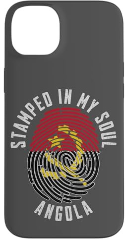 Stamped in My Soul Angola Flag Design Angolan Pride Case for iPhone 14 Plus