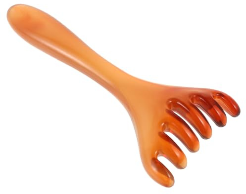 Warmhm Massagekamm aus Kunstharz mit Breiten Zähnen Kopfhaut und Ergonomischem Design für Entspannende Gua Sha Therapie und Spa Anwendungen