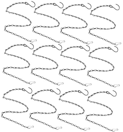 SEWACC 12 piezas Cadenas para Colgar Plantas de Hierro Negro Ajustables para Jardineras Comederos de Pájaros Faroles y Adornos Exteriores