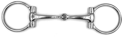 Equine Smile ES0264 Mors Western Western - Anneau en D - En acier inoxydable - Diamètre de l'anneau : 60 mm - Épaisseur : 14 mm (13,5 cm)