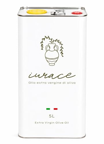 Iurace Olio Extravergine di Oliva Calabria, estratto a freddo, 5 Litri | Blend di 5 cultivar calabresi, fruttato intenso, ideale a crudo su insalate, bruschette e pesce, latta 5 L