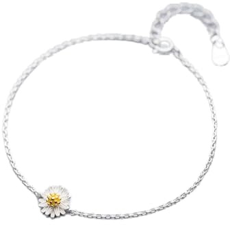 925 Sterling Silver Chrysanthemum Stud Earring Pendant Necklace Anklets For Women Jewelry
