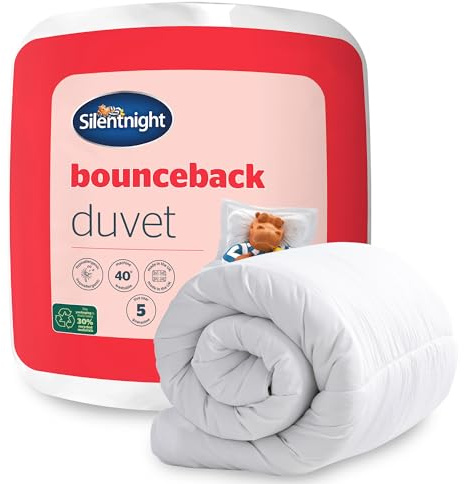 Silentnight Bounceback Duvet Winter Warm Quilt Machine Washable and Hypoallergenic - Double,White, 13.5 Tog