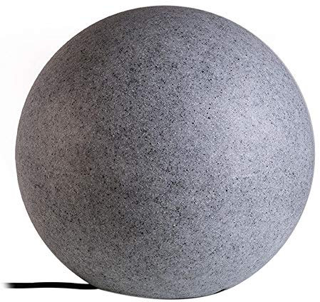 Lampenlux LED Aussenleuchte Kimbo IP65 Gartenlampe E27 Steinoptik Kugellampe Ø56cm IP65 230V