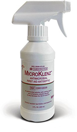 Medline MicroKlenz Antimicrobial First Aid Antiseptic, 8-oz Spray Bottle (Pack of 6)