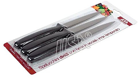 ILSA Spelucchini diritti, tuttiXuno, lama acciaio inox temperato, manico polipropilene, 3 pezzi