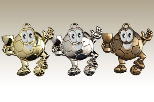 pokal-fabrik.de Kindermedaille 9147 Gold - Medaillen für Kinder/Kindergeburtstag Fußball