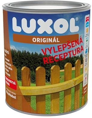 Luxol Original NEU Lasure de protection du bois pour l'intérieur et l'extérieur - 0,75 l - Couleur : rouge