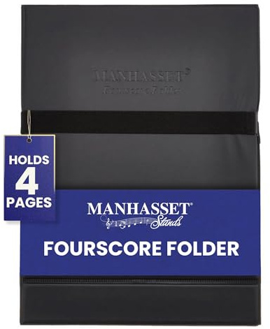 Manhasset 1650 Model #1650 Fourscore Folder, Music Stand Accessory | Fourscore Sheet Music Folder, Multiple Score Pages, Orchestra, Choir, Band, Rehearsals and Performances