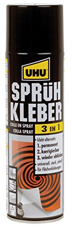 UHU Spray adhesivo 3 en 1, bote de 500 ml