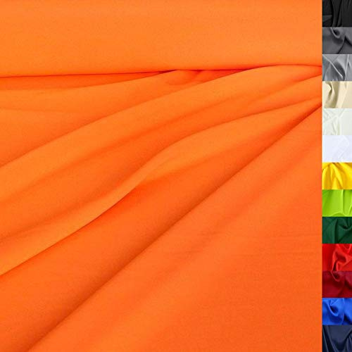 Modestoff / Dekostoff universal Stoff ALLROUND knitterarm - Meterware am Stück (Neon-Orange)
