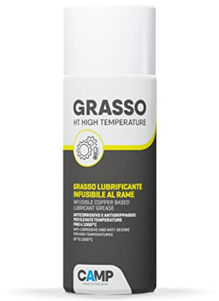 Camp GRASSO HT, Grasso lubrificante anti-grippante al rame per alte temperature (fino a 1000°C), protegge da corrosione, grippaggio e usura