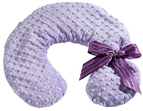 Sonoma Lavender Luxury Lavender Heatable/Chillable Neck Pillow, Microwaveable for Neck and Shoulders with Removable Washable Covers, Great for Relaxation and Pain Relief (Lilac Dot)