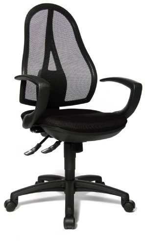 Topstar OP20QG20 Open Point SY, Bürostuhl, Schreibtischstuhl, ergonomisch, inkl. Armlehnen, Stoffbezug, schwarz | Made in Germany | Ergonomisch | Drehstuhl, Schreibtischstuhl | höhenverstellbar | Geprüfte Sicherheit nach GS-Intertek