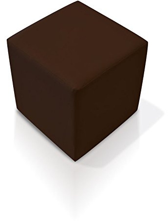 moebel-eins KUBUS Sitzwürfel Bandscheibenhocker Sitzhocker Fußhocker in braun 50x45x45 cm, braun