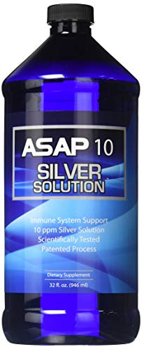 American Biotech Labs - ASAP 10 Silver Solution - Immune System Support, 10 ppm Silver Solution Dietary Supplement - 32 fl. oz.