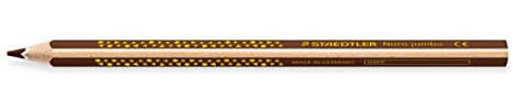 STAEDTLER Noris 1284 Jumbo Buntstifte – Van Dyke Braun, 12 Stück | Ergonomische Dreikantform, 4 mm Mine – für Kinder, FSC-Holz – Art.-Nr. 1284-76