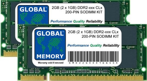 2GB (2 x 1GB) DDR2 533/667MHz 200-PIN SODIMM Memoria RAM Kit para POWERBOOK G4, MACBOOK & MACBOOK Pro