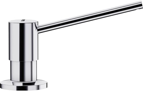 BLANCO TORRE Spülmittelspender in chrom | Passend zu allen BLANCO-Küchenarmaturen | Bequem von oben zu befüllen | Spüli | Seifenspender | 35 mm Lochbohrung erforderlich | Flascheninhalt 300 ml